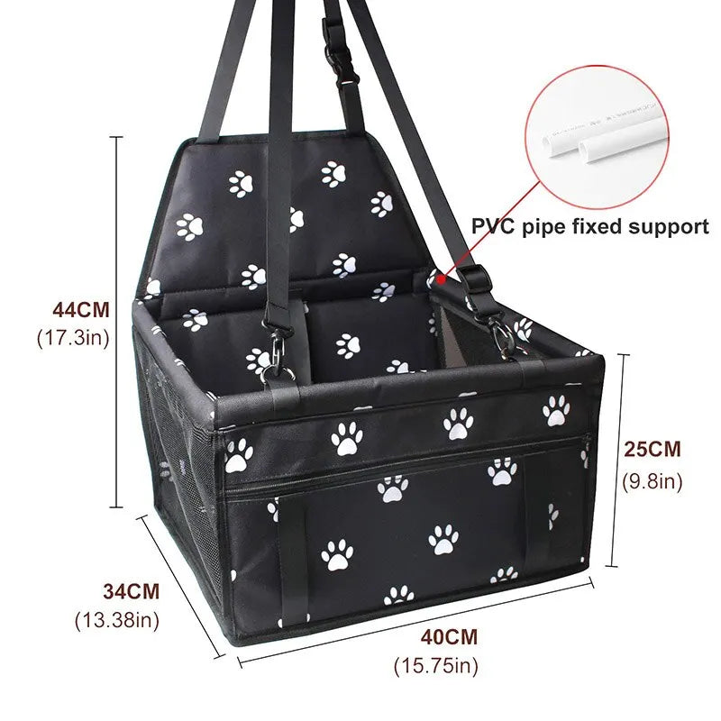 High-Quality Mesh Dog Car Booster Seat - Safe and Foldable