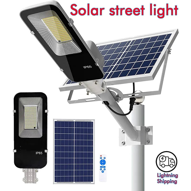 Outdoor Solar Street Light: Powerful 350/120 LED, IP65 Waterproof for Garage, Garden, Terrace