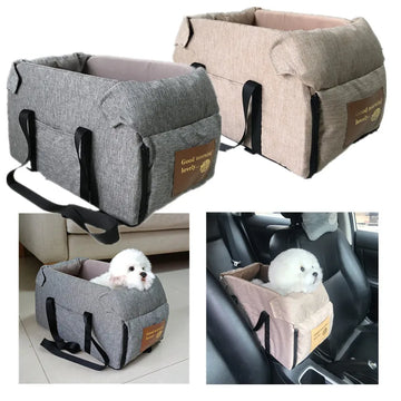 Portable Pet Car Seat Bed: Safety Travel Bag for Small Dogs and Cats
